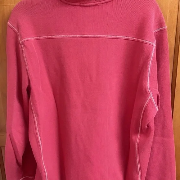Tommy Bahama Relax Mens Large Red Long Sleeve All Cotton 1/4 zip Sweatshirt - Picture 6 of 8